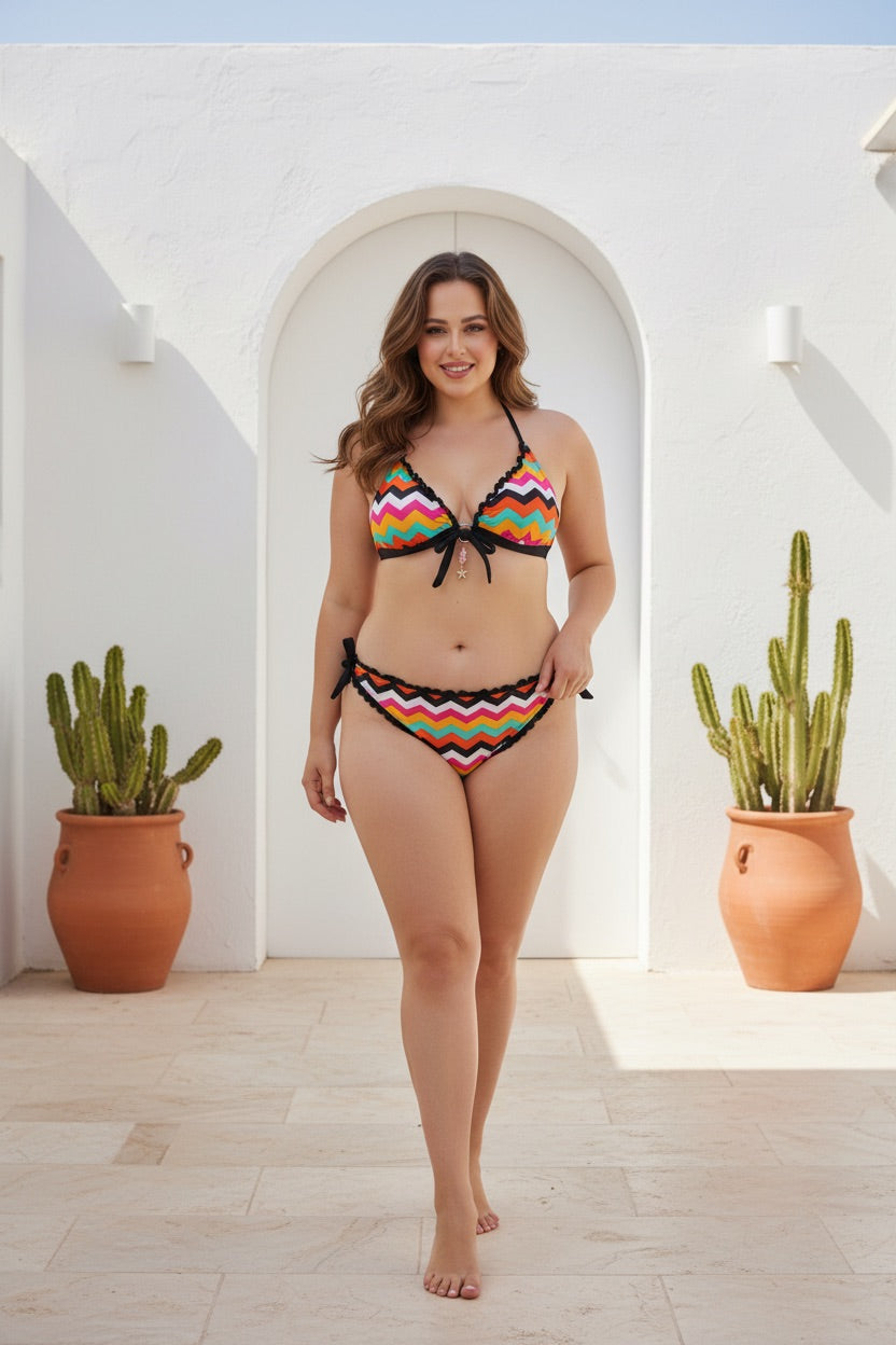 RETRO WAVES - Neckholder Top