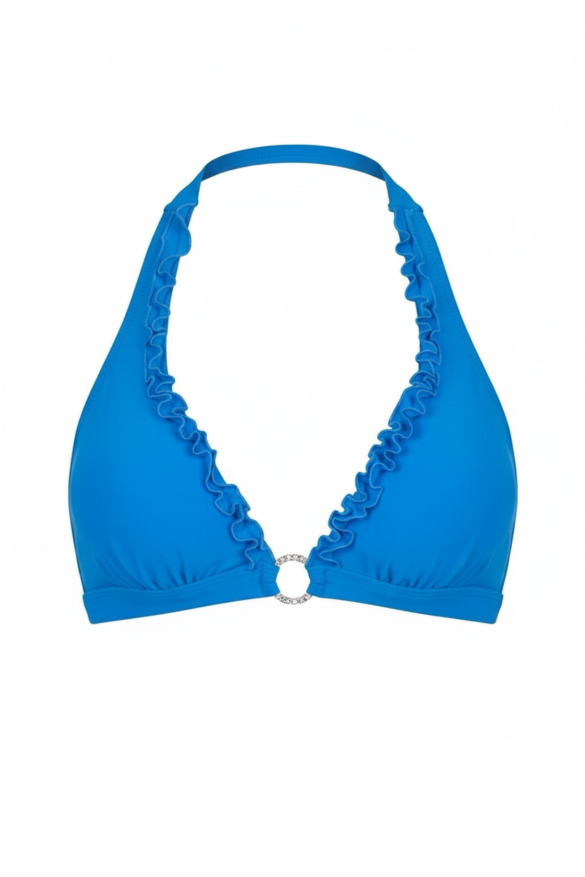 BLUE VELVET - Neckholder Top