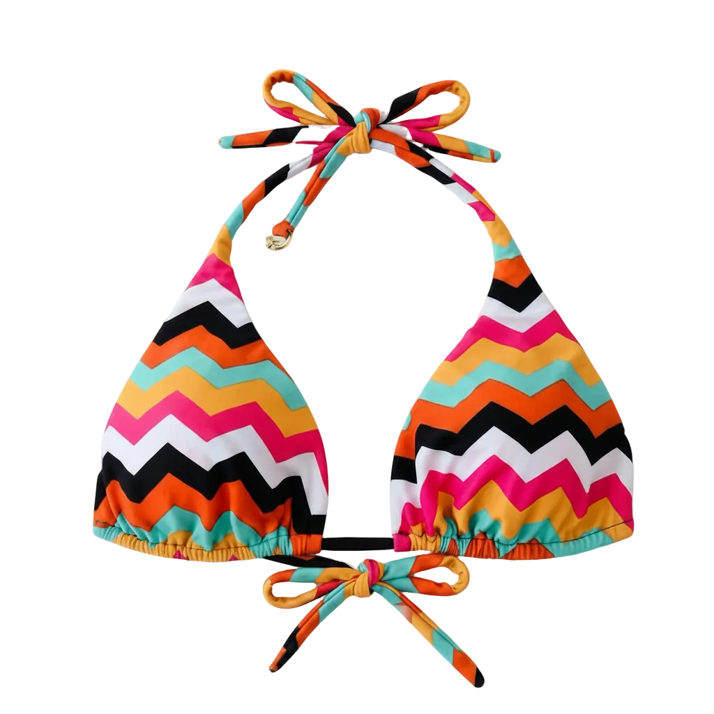 RETRO WAVES - Triangle Neck Top
