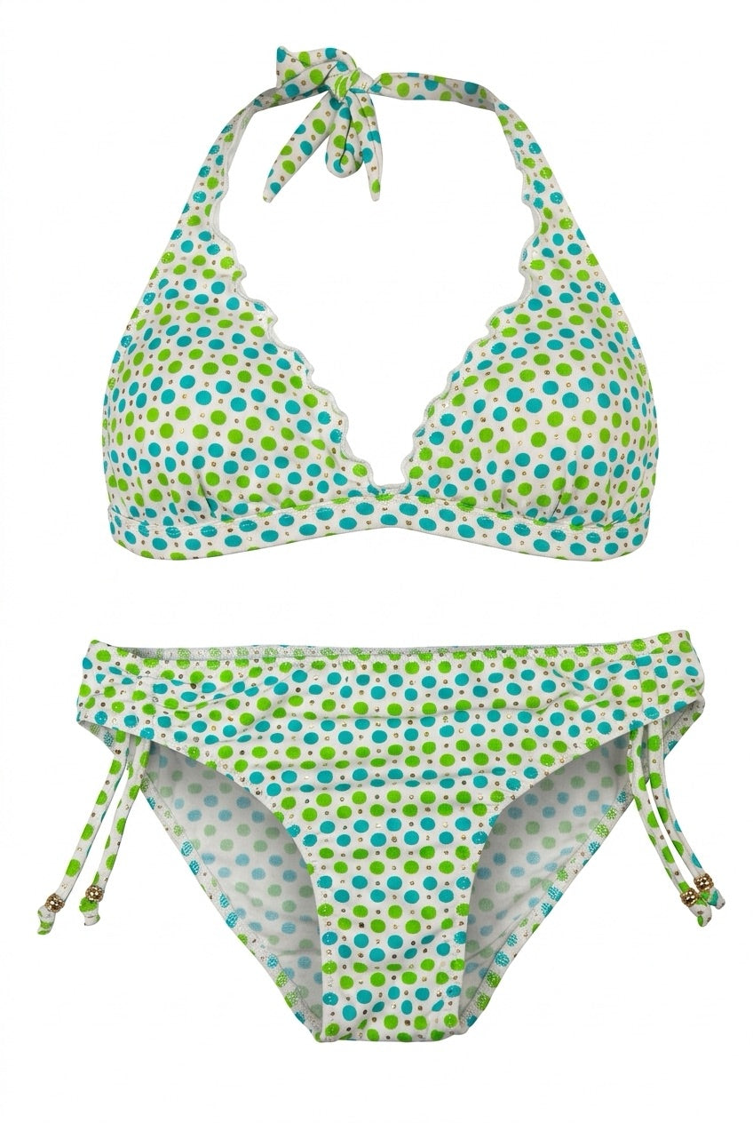 MINTY BLOOM - Neckholder Top & Basic Bottom