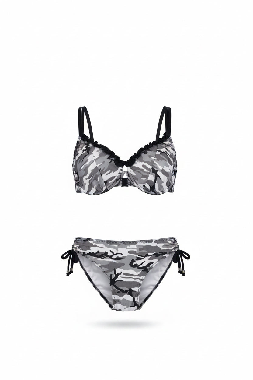 SMOKY MIRAGE - D-Cupe Cross Top & Basic Bottom