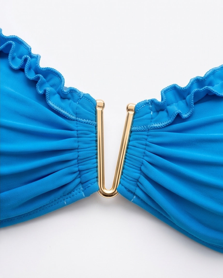 BLUE VELVET - Bandeau Top & Sport Bottom