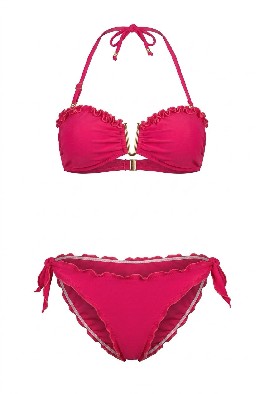 CORAL DRIFT - Bandeau Top & Sport Bottom