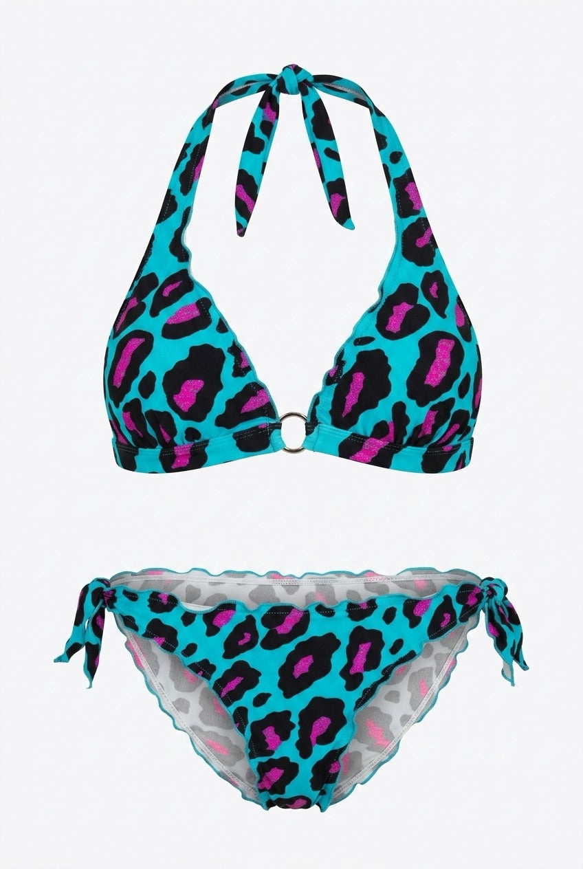 ELECTRIC JUNGLE - Neckholder Top & Sport Bottom