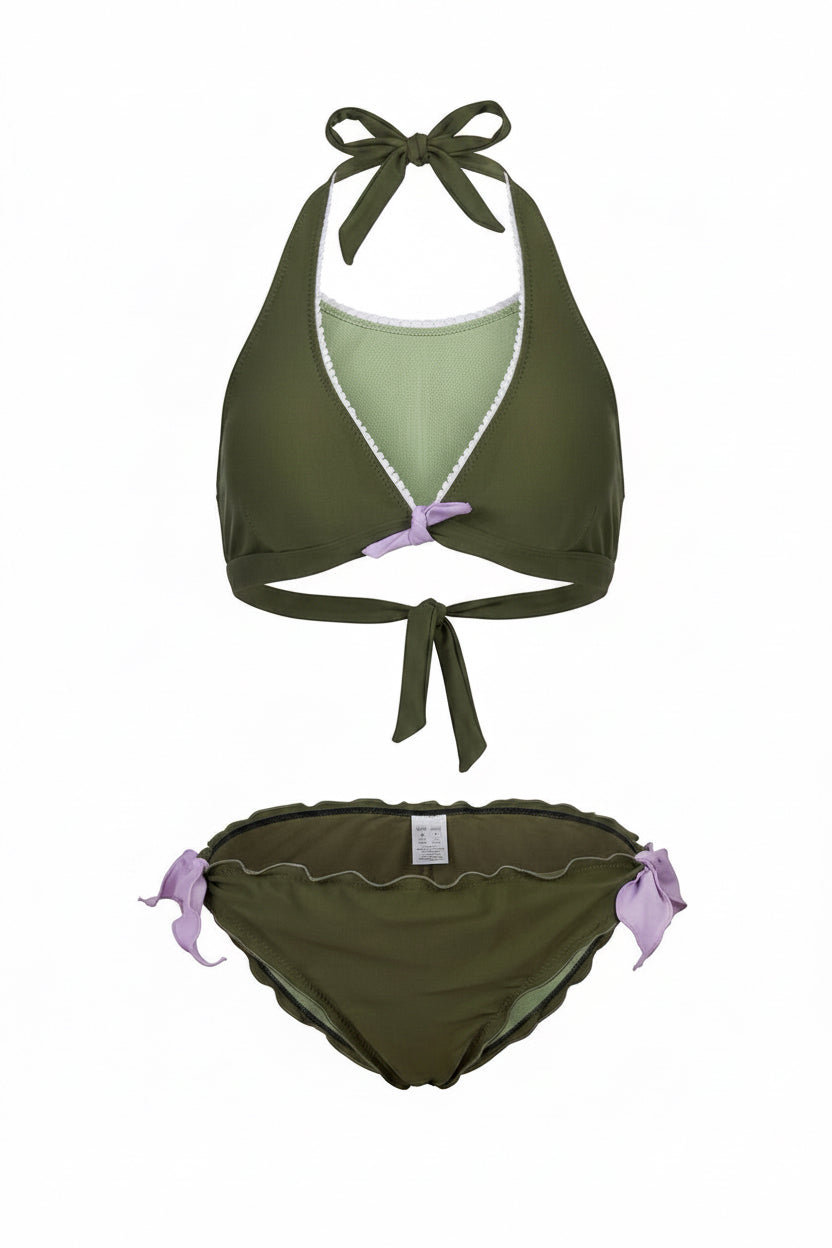 KAKI LILAC - Neckholder Wire Top & Basic Bottom