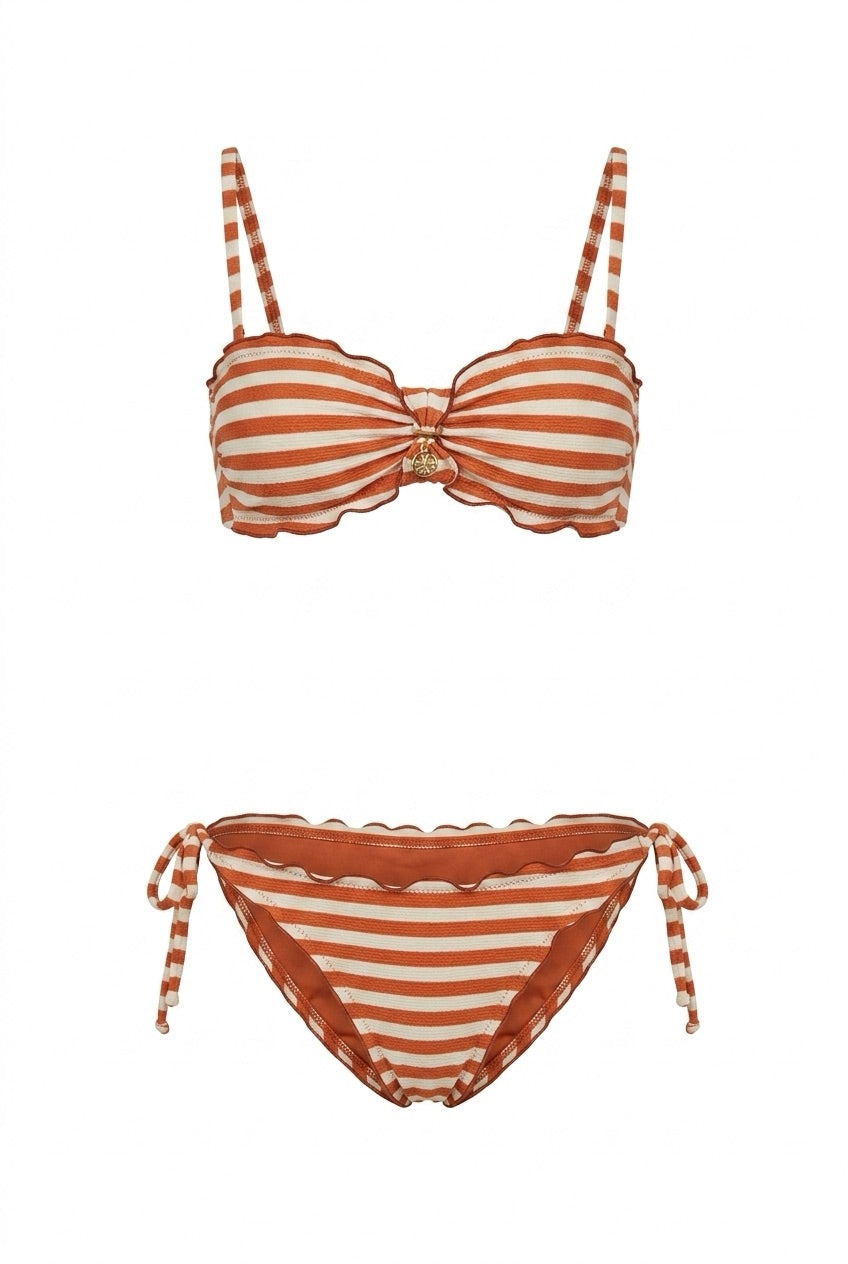 NAVY RED - Bandeau Top & Sport Bottom