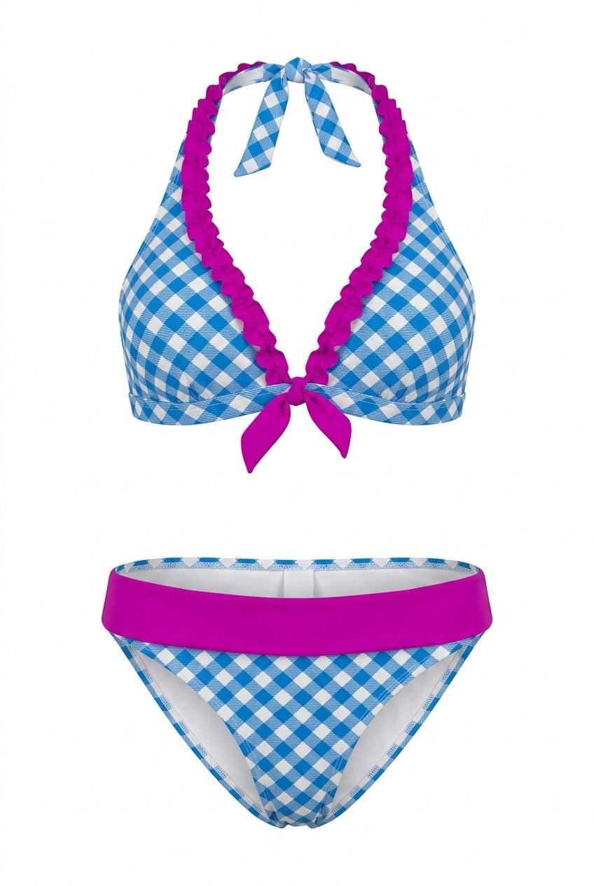 BAVARIAN BLUE - Neckholder Top & Basic Bottom